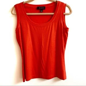 St John Orange Shimmer Tank, Size Small